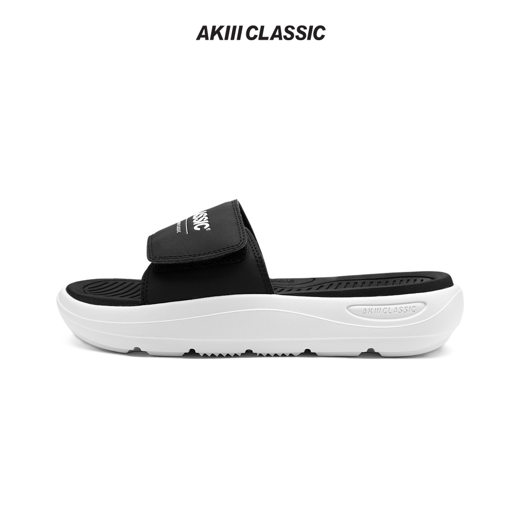 【AKIII CLASSIC】品牌經典雙氣墊拖鞋 Dual cushioning slide_Black | 男女 韓國