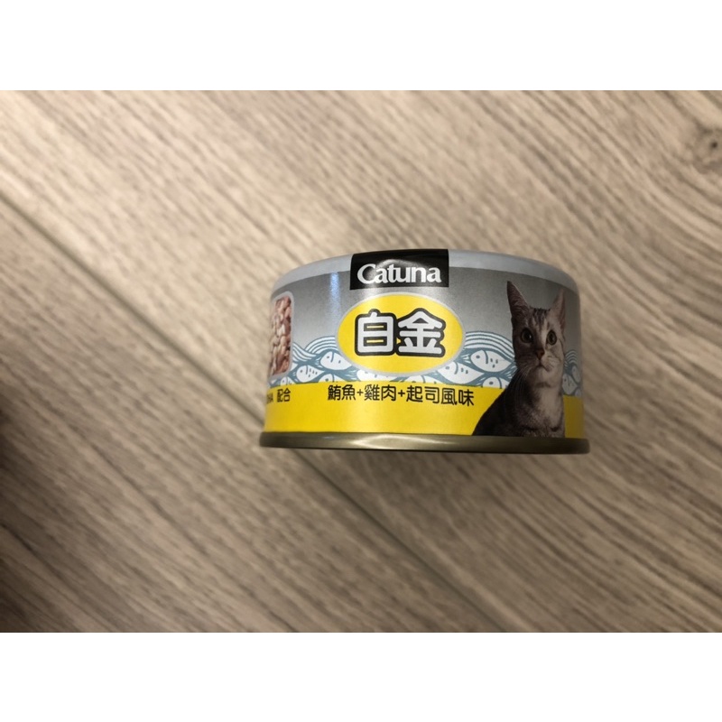 Catuna 開心白金烤漆貓罐 鮪魚+雞肉+起司風味 80g*24 罐