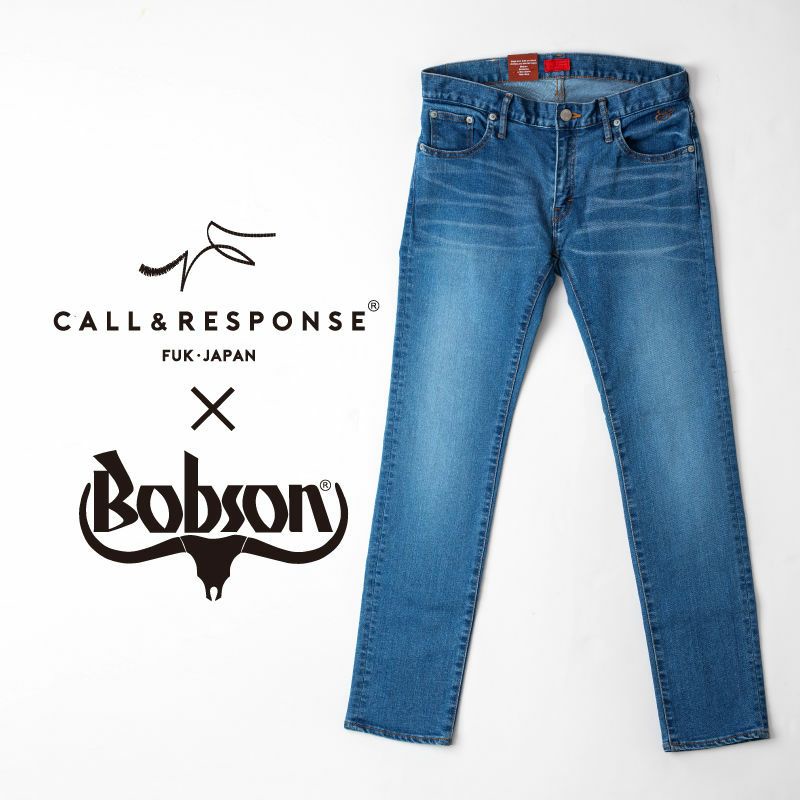 CALL&amp;RESPONSE [日本製造] BOBSON 協作 雜交種_淺藍 牛仔褲