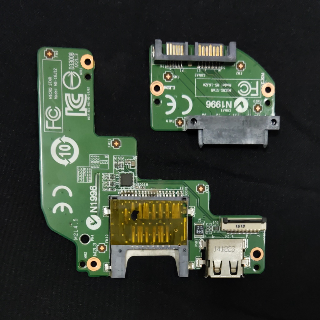 微星 MSI PE70 2QE SD小板+光碟機轉接板/藍芽+網路卡/麥克風鏡頭 喇叭 模組 維修零件 筆電零件