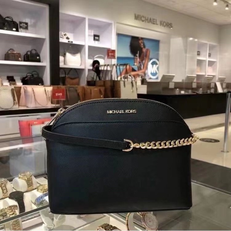 正品 Michael_Kors 貝殼包 鏈條包  斜挎包 單肩包 十字紋防刮真皮女包