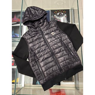 高雄凡賽斯歐洲精品 KARL LAGERFELD 卡爾拉格斐 左胸立體橡皮卡爾Logo 半羽絨 半棉質 連帽外套 外套