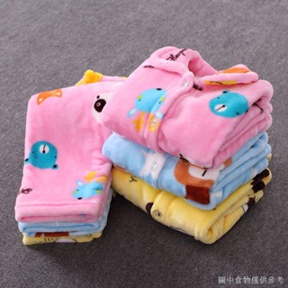 [法蘭絨兒童睡衣][急速出貨]秋冬季兒童法蘭絨睡衣寶寶大童加絨加厚家居服男童女童珊瑚絨套裝