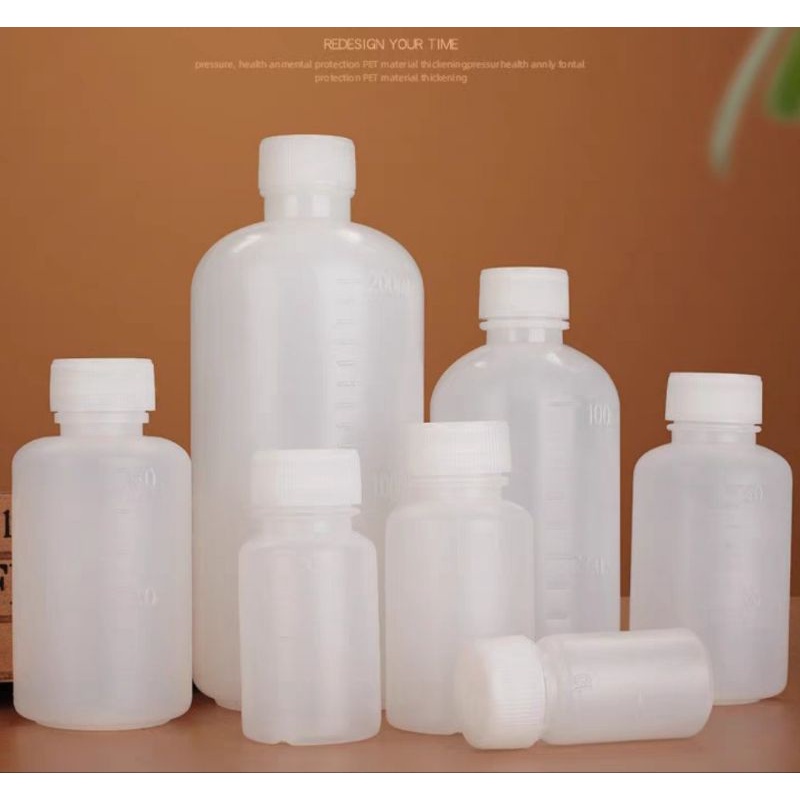 刻度細口瓶 刻度塑膠瓶 50/100/250/500/1000/2000ml  刻度試劑瓶