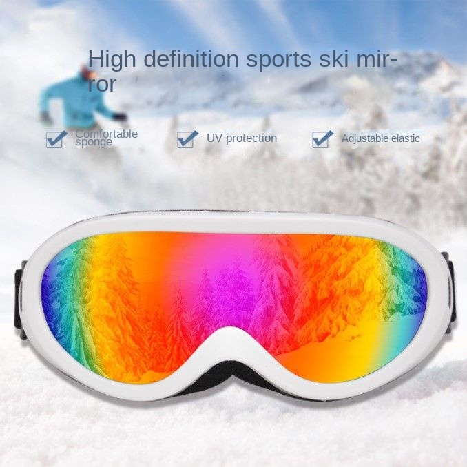 高清防霧成人兒童滑雪鏡 防風沙男女雪地眼鏡 騎行護目鏡 機車風鏡 送眼鏡袋