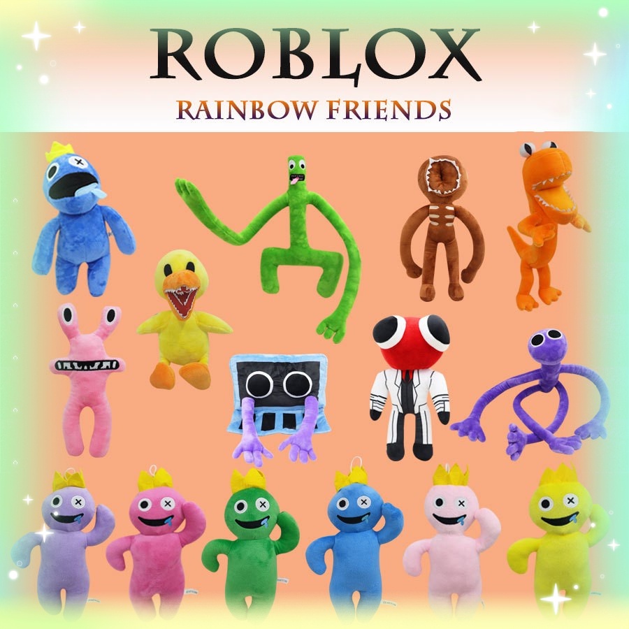 Roblox Rainbow Friends 遊戲周邊毛絨玩具節日禮物公仔 Tiktok Patung 毛絨動物 Sot