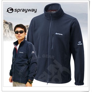 【英國 Sprayway】男立領 Windstopper 100%防風透氣刷毛外套.保暖防寒外套.輕.吸濕 藍 2566
