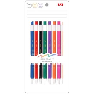 SKB NP-1001 按壓水溶性色鉛筆 12色 色鉛筆 水溶性 按壓式 文明