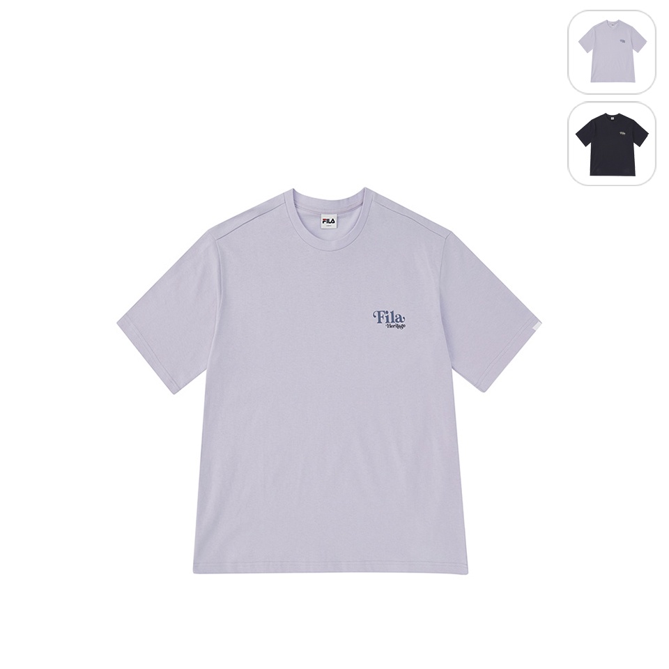 【FILA】男性 短袖圓領T恤-淺紫 1TEW-1205-PL