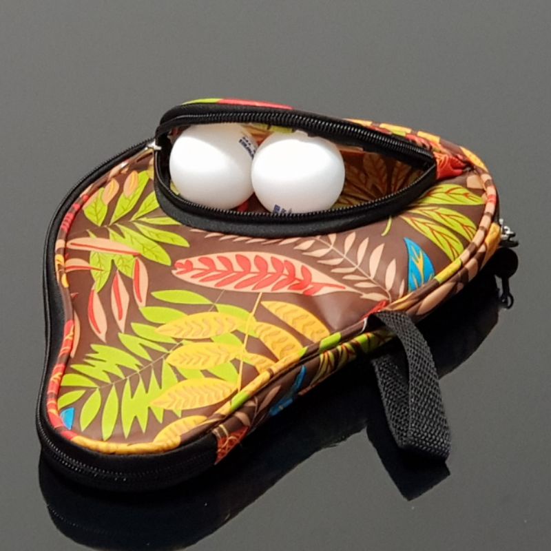 桌球狂 乒乓球葫蘆型拍套高質感防水織布附球袋可放3顆球
