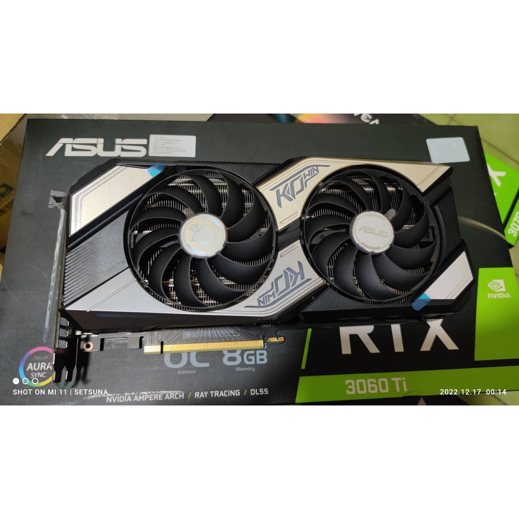 華碩 ASUS KO RTX 3060 TI  8G GAMING 顯示卡 顯卡 保內