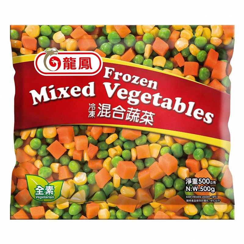龍鳳 龍鳳冷凍三色混合蔬菜(500g/包)