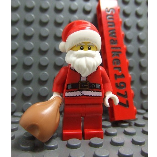 【積木2010】樂高 LEGO 聖誕老人 聖誕老公公 / 聖誕 ( 8833 白眉毛版本 )(含禮物袋道具)