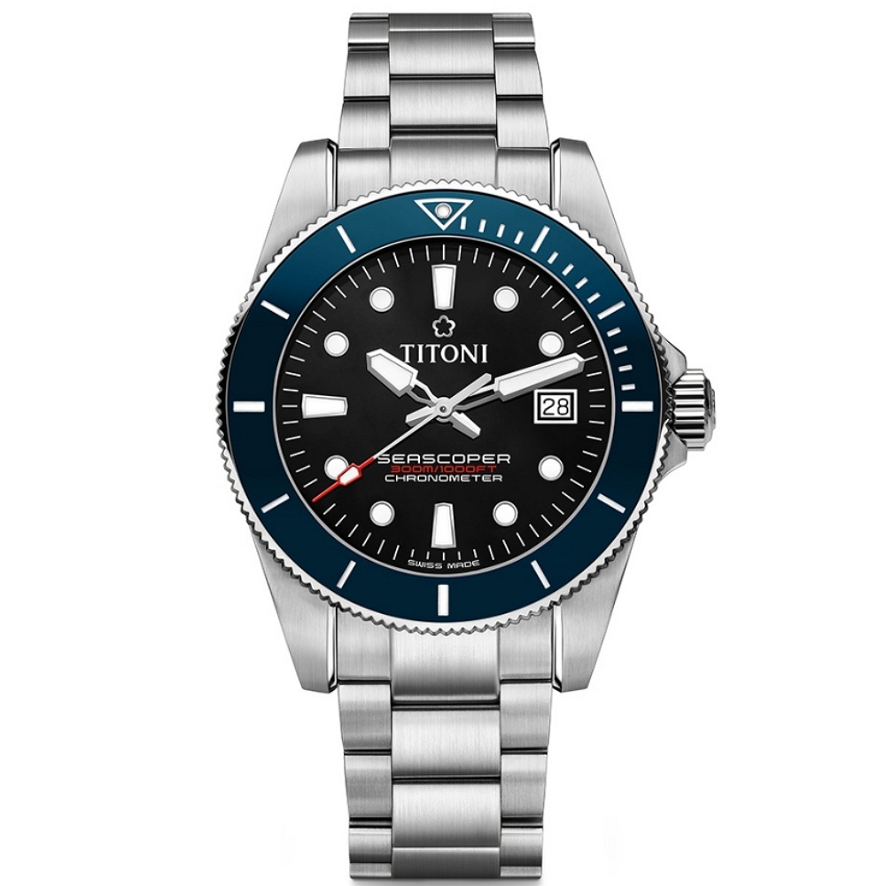 TITONI 梅花錶 海洋探索 SEASCOPER 300 陶瓷錶圈 潛水機械腕錶 (83300S-BE-706)