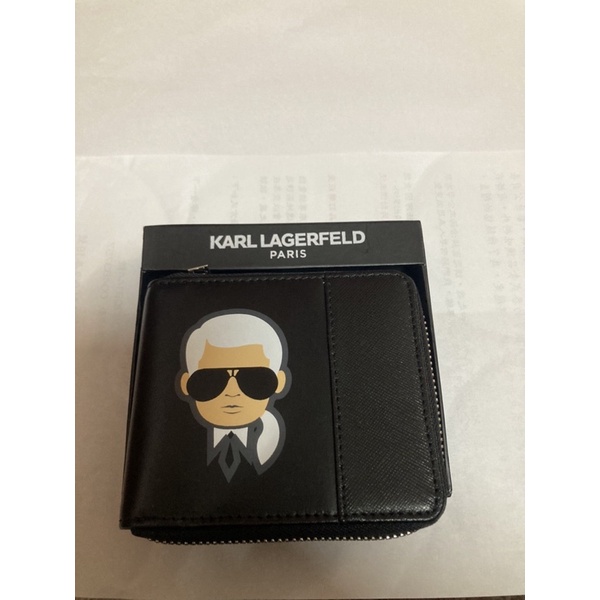 KARL LAGERFELD拉鍊卡片鈔票短夾禮盒裝 全新正貨 現貨