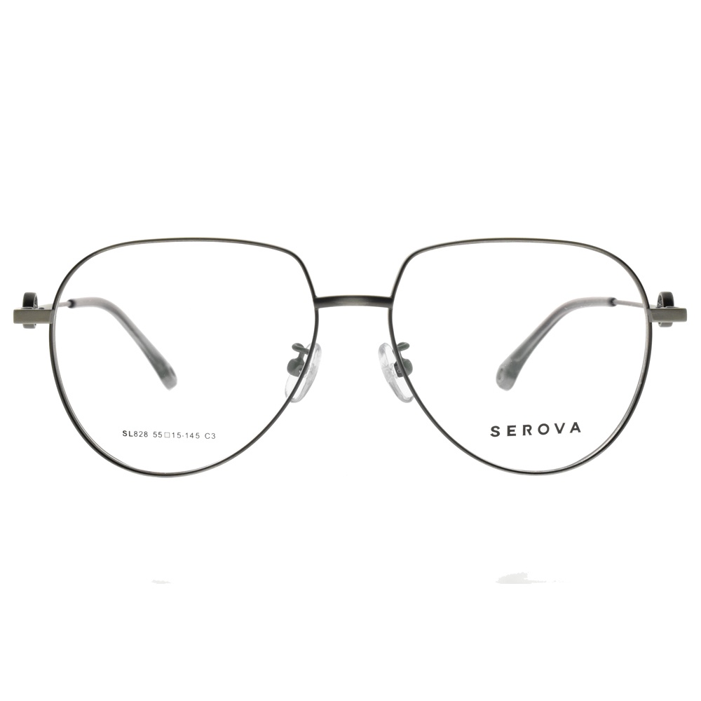 SEROVA 光學眼鏡 SL828 C3 簡約多邊款 華晨宇同款 眼鏡框 - 金橘眼鏡