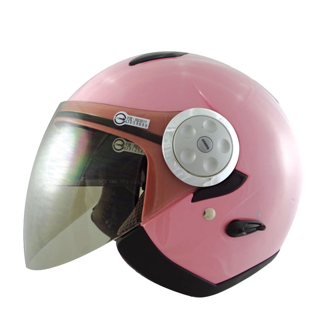 半罩雙層鏡安全帽-粉紅M-1PC個【家樂福】
