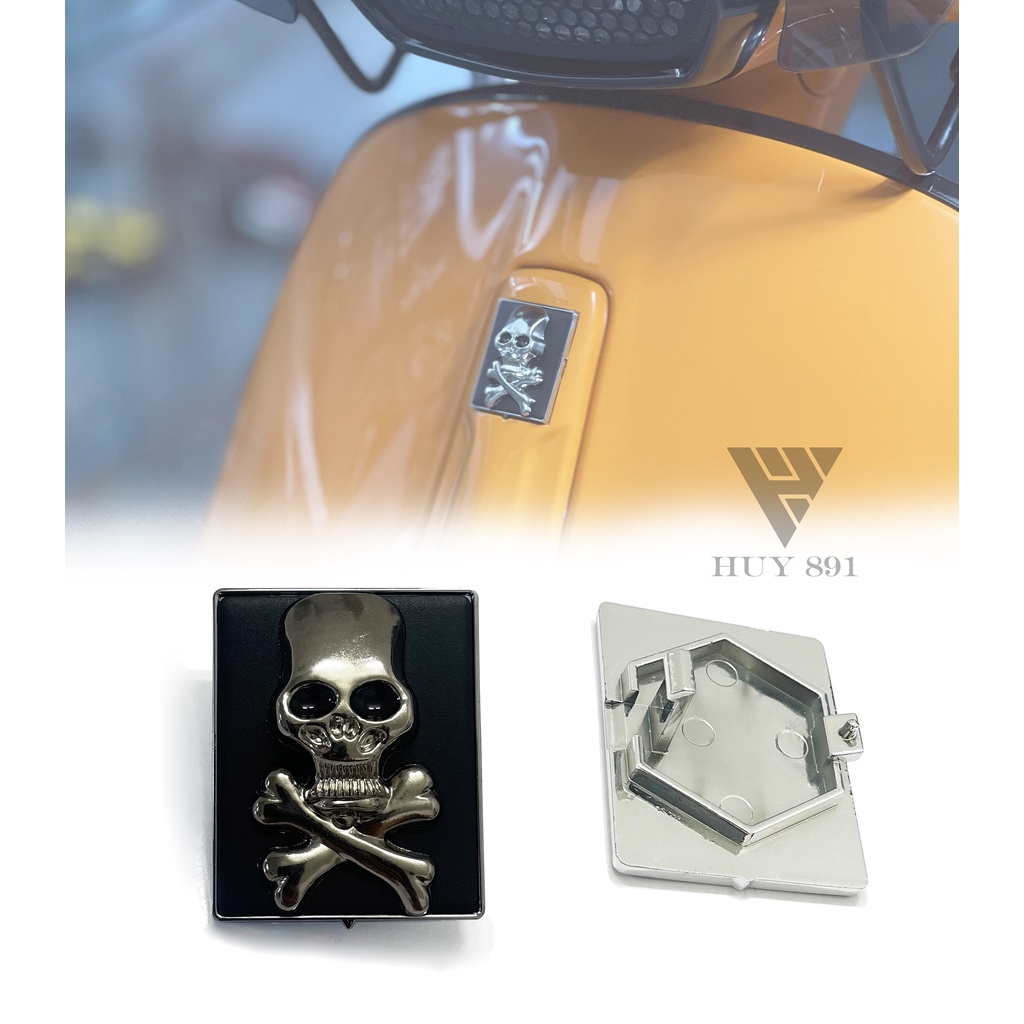 Vespa Sprint、Primavera、LX、S125、GTS 汽車的警告骷髏標誌