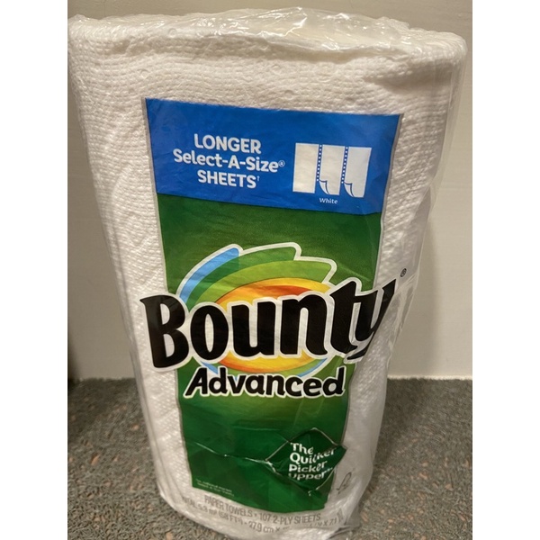 bounty 廚房紙巾 27.9x18公分 107張 強韌 耐用 第一品牌 好市多 costco