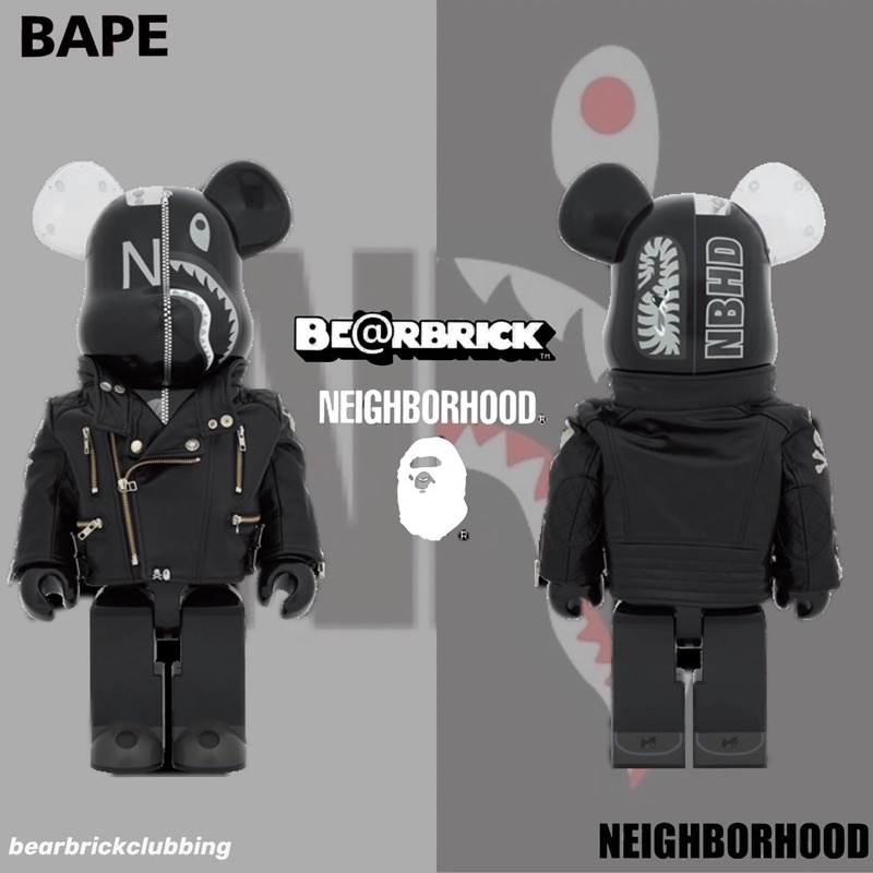 Be@rbrick《全新現貨》（下單前一定要私訊）Bape x NEIGHBORHOOD 400%+100%、1000%