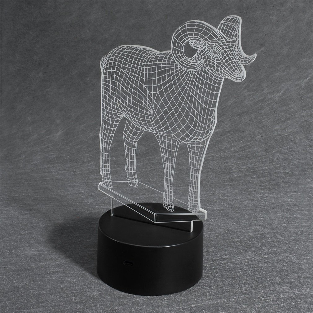 全新創意 3D 奶牛設計 LED 小夜燈檯燈 Hoom 辦公室裝飾