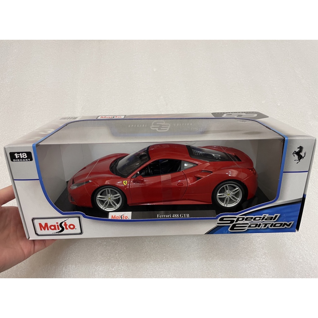 ‼️現貨【Maisto精品】美馳圖金屬模型車 1:18【Ferrari 488 GTB】