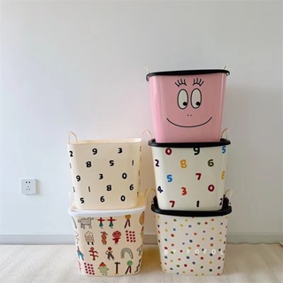 【oklife生活錧】25L韓國INS家居收納桶塑膠家用衣服整理箱 兒童玩具收納筐 大號收納盒