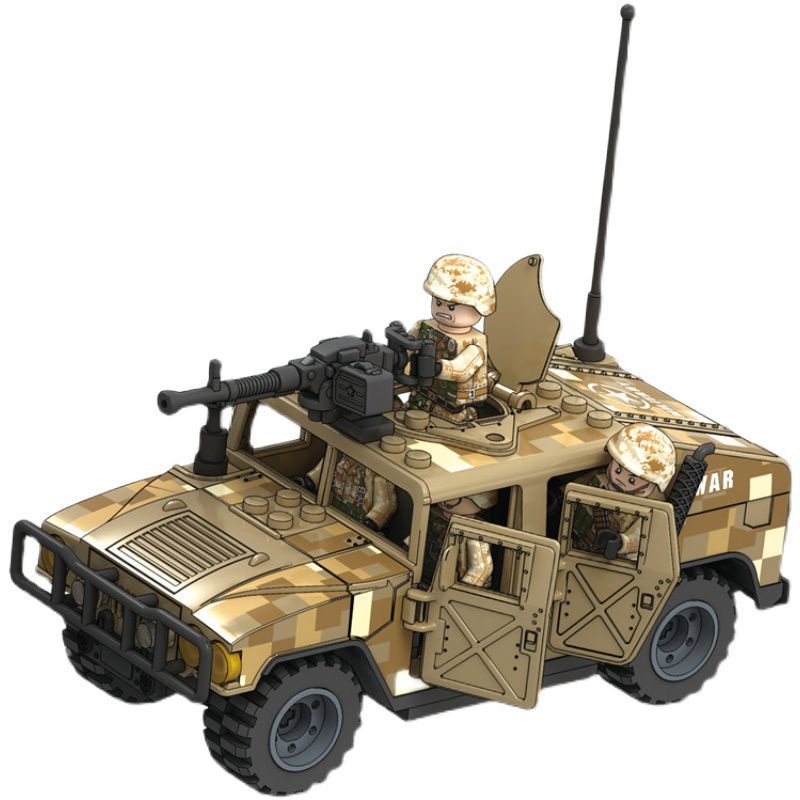 軍事積木 兼容樂高軍事系列突擊運兵裝甲車吉普越野車樂高拼裝積木玩具悍馬