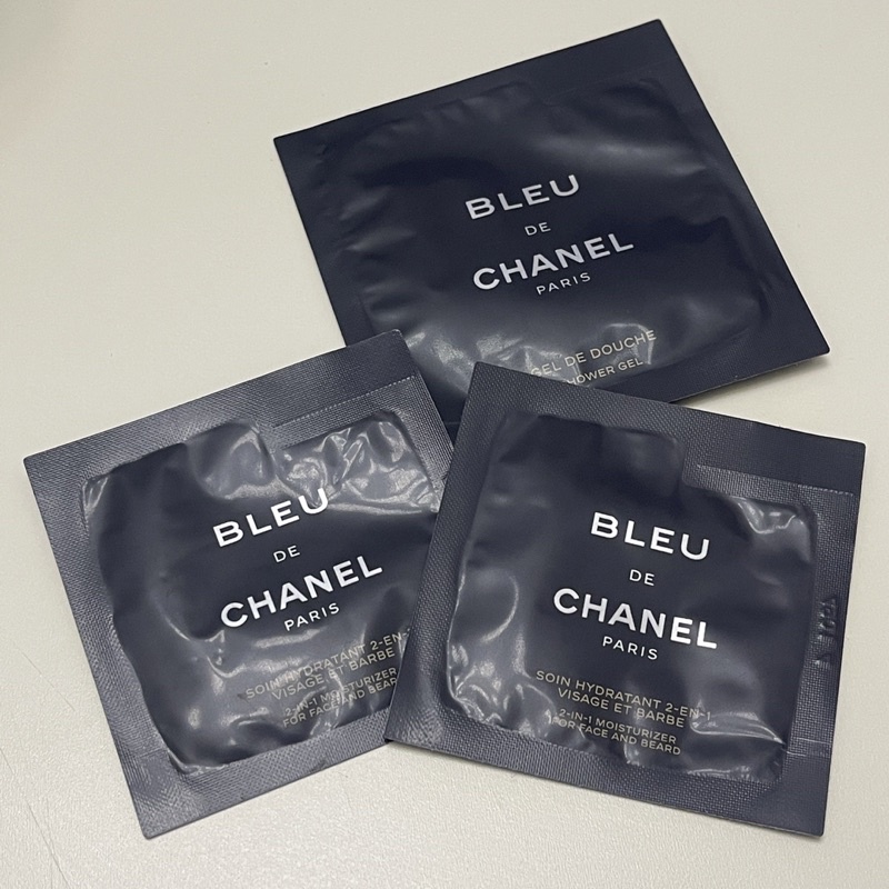 🌹專櫃現貨🌹CHANEL BLEU香奈兒藍色蔚藍1.5ml香水。鬚後乳液5ml。身體雙效潔顏露旅行組