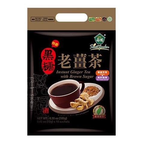 薌園 特濃黑糖老薑茶(粉末)12gx15包入【小三美日】 DS010759