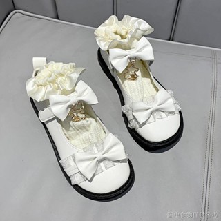 【日系蘿莉塔小皮鞋】【可愛軟妹】蘿莉塔鞋子女夏學生韓版百搭黑色jk鞋日系軟妹ins小皮鞋lolita鞋