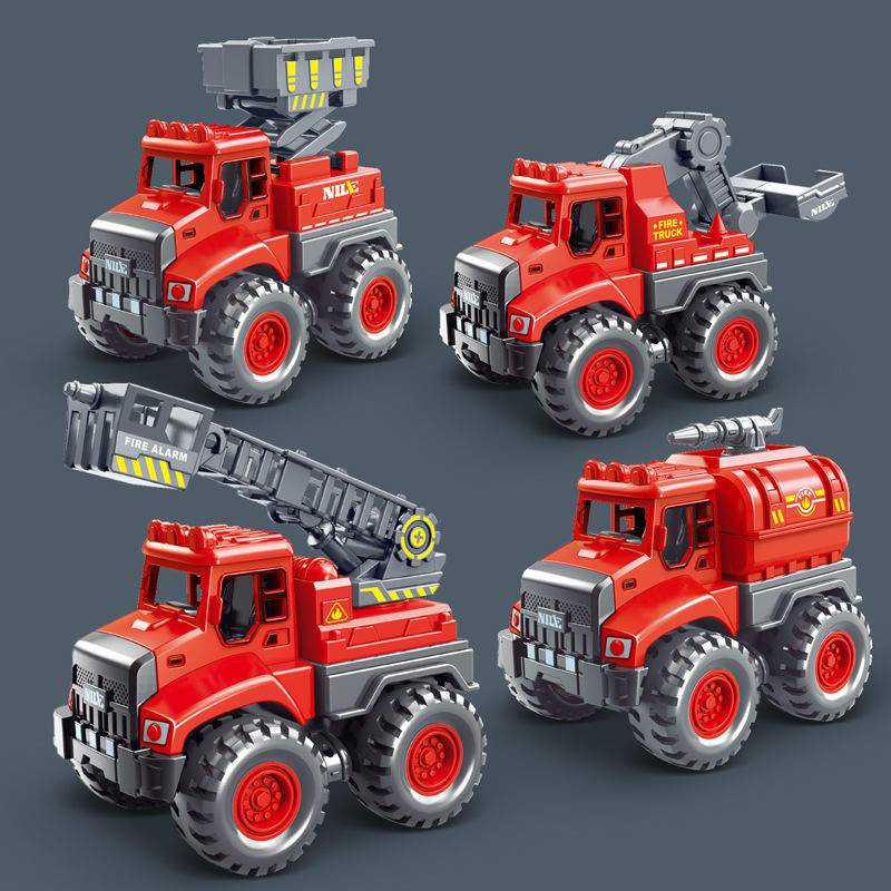 兒童玩具車 兒童消防車雲梯救援車升降 男孩慣性玩具小汽車 幼兒園禮品