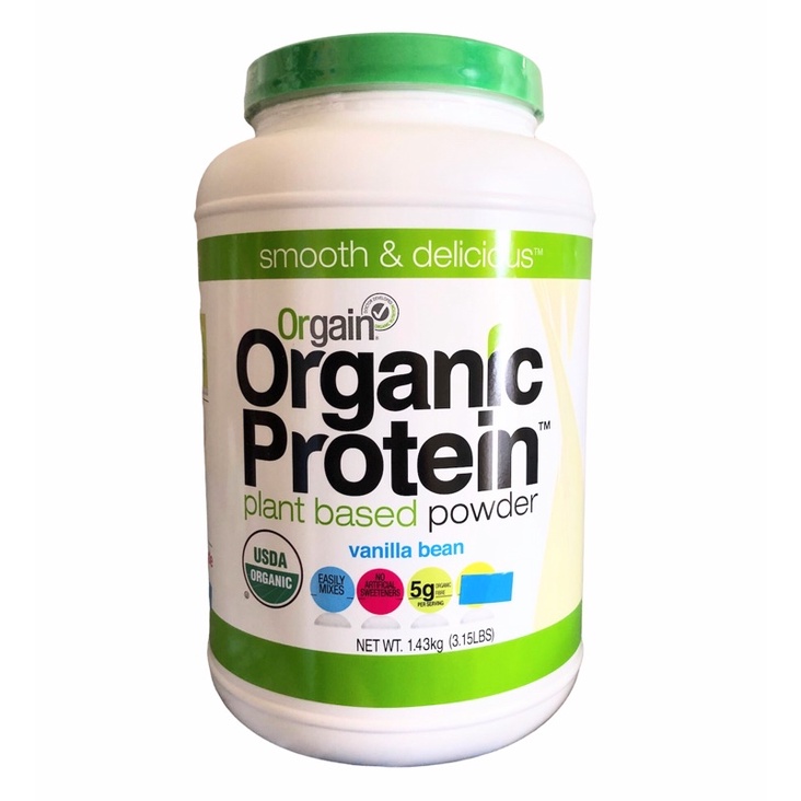 美國 Orgain 有機 植物性 蛋白粉 1.43Kg 植物 蛋白 肌肉 蛋白質 香草 口味 好市多