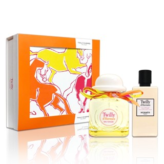 Hermes 愛馬仕 Twilly 絲巾生薑女性淡香精 85ml 禮盒(淡香精 85ML+身體乳80ML)