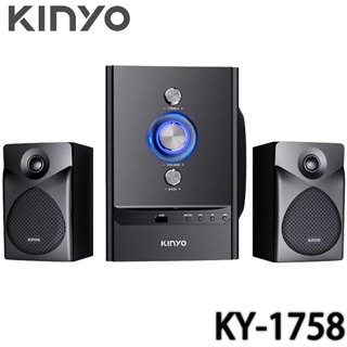 【3CTOWN】含稅附發票 KINYO 金葉 KY-1758 三件式2.1藍牙多媒體音箱 木質 電腦喇叭 附遙控器