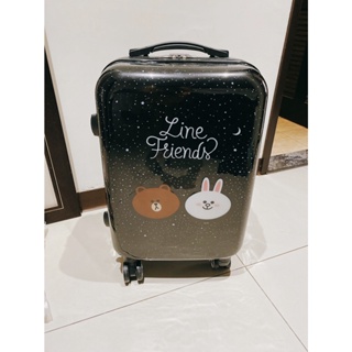 2手近全新絕版品超可愛乾淨的品牌Line Friends 熊大&兔兔20吋4輪行李箱