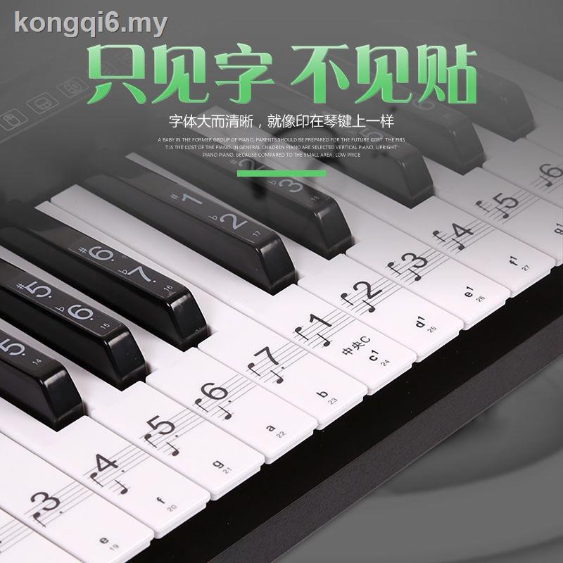 【REDAY Stock】鋼琴貼紙透明 61 88 鍵鍵盤根據注音鍵盤 54 便簽非鋼琴鍵盤 88 鍵