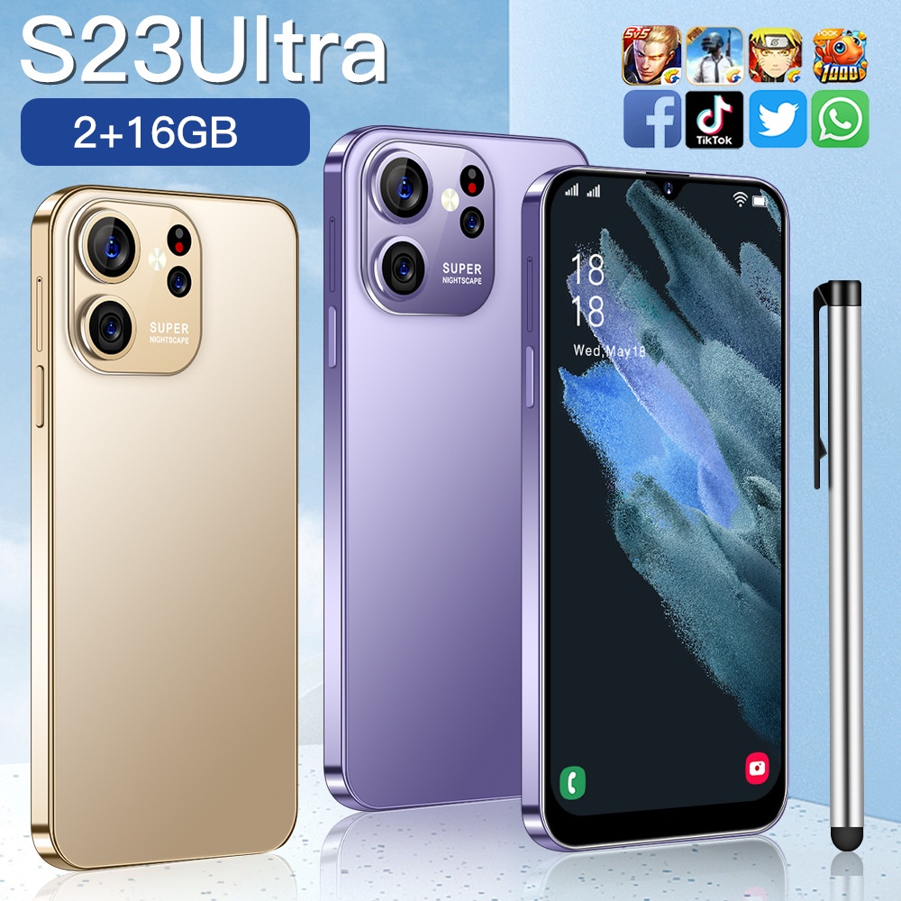 S23ultra新款4G安卓手機 2+16智能手機 6.3寸高清屏 HD水滴屏