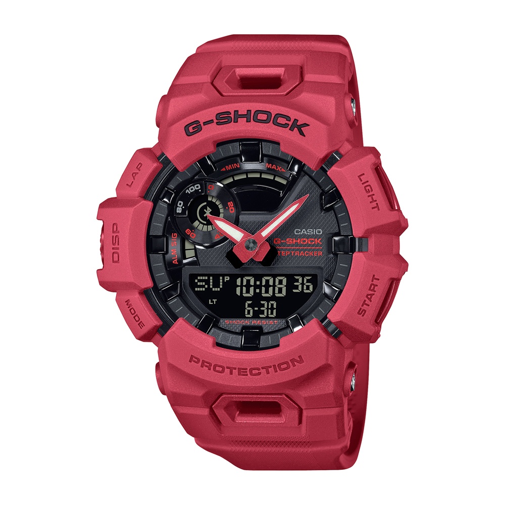 CASIO卡西歐 G-SHOCK 藍牙 烈焰紅 跑步訓練 計步 運動系列 GBA-900RD-4A_48.9mm