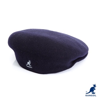 ｛9成新｝KANGOL WOOL 504 正版 藍黑色 小偷帽 羊毛 KANGOL帽