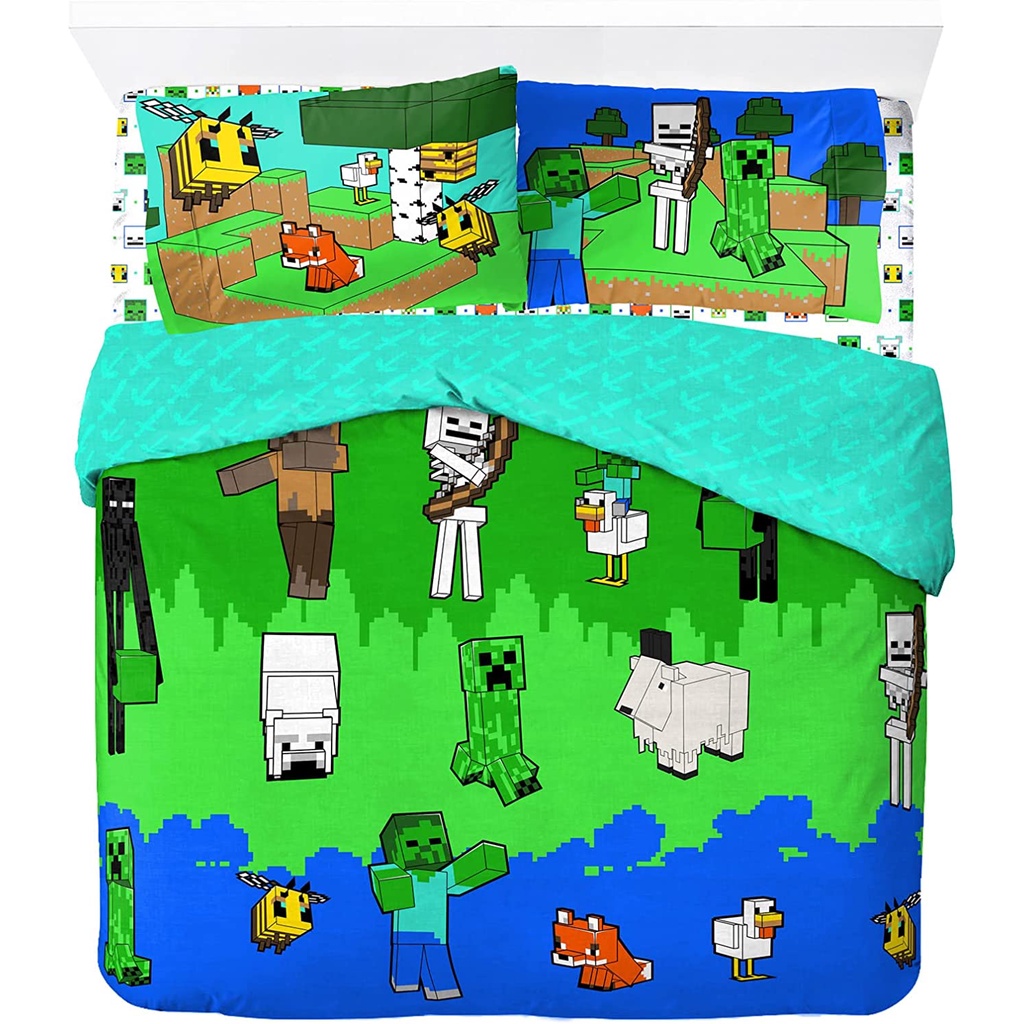 英國限定花色🚀正貨🚀英國專櫃 Minecraft 麥塊 我的世界 被套 枕頭套 棉被套 床組 床包 床單