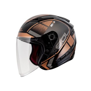 【SOL Helmets】SO-7E開放式安全帽 (幻影 黑/銅) ｜ SOL安全帽官方商城｜雙D釦／排齒釦