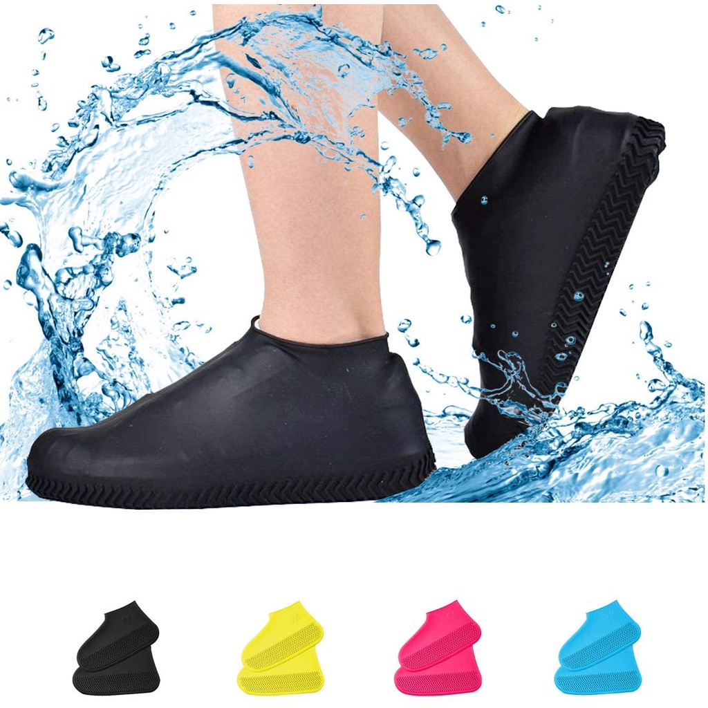 6 種顏色復古橡膠靴可重複使用乳膠防水雨鞋套防滑矽膠材料戶外套鞋靴套中性鞋配件