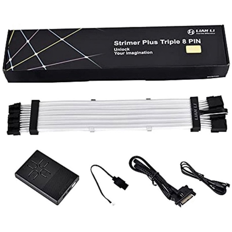 二手 聯力 Lianli STRIMER PLUS Triple 8-Pin RGB 燈光排線
