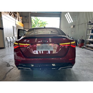 涔峰ＣＦ☆(燻黑)NISSAN 20年改款後 SENTRA 14代 LED 尾燈 跑馬 呼吸燈功能 流水方向燈