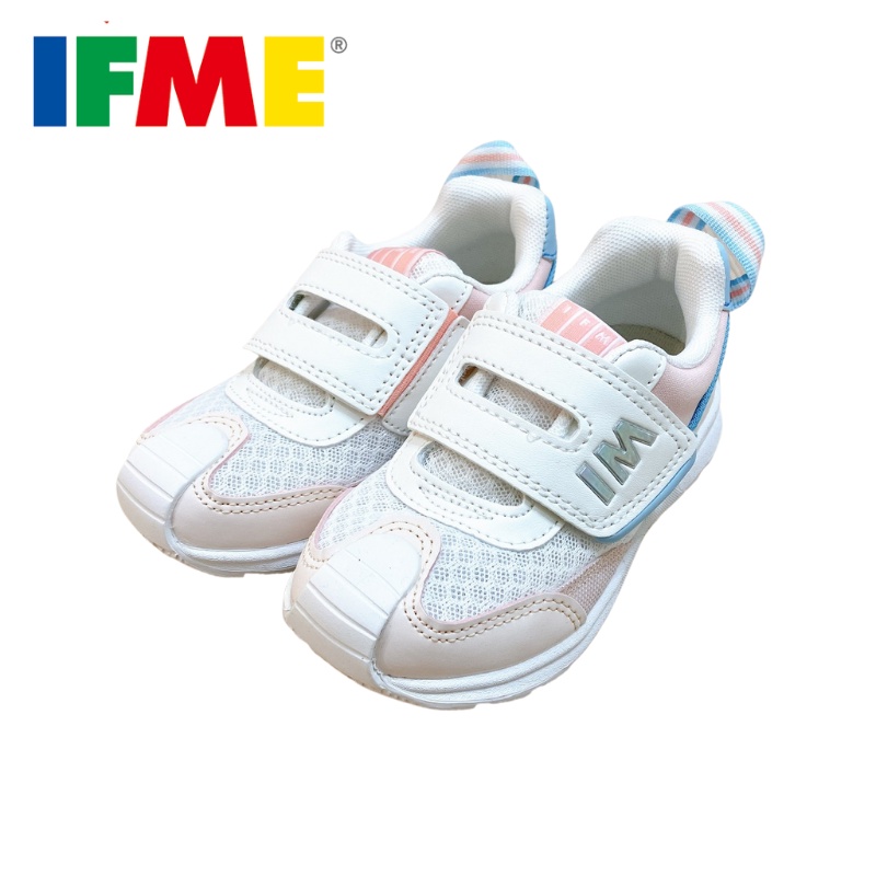 [新竹-實體門市]IFME-勁步系列 粉白世界-粉白色 日本機能童鞋 原廠公司貨 運動鞋 布鞋