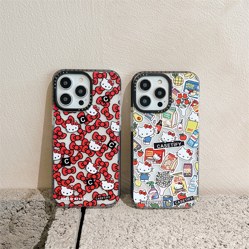 卡通 Hello Kitty Casetify 手機殼適用於 14 13 12 11 Pro MAX XS MAX XR