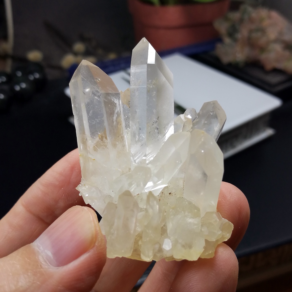 [友克鑫礦業]ac850約33.8g-窗子水晶 通靈水晶 白水晶簇 水晶簇 淨化消磁 天然水晶 水晶柱 原礦 原石