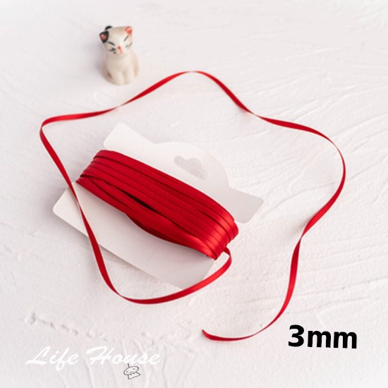 3mm緞帶 22米 紅色優質緞帶 0.3cm禮盒禮品緞帶 婚禮小物緞帶吊牌緞帶 烘培蛋糕包裝 糖果餅乾裝飾緞帶 no