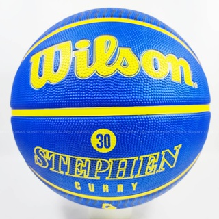 WILSON NBA球員系列 STEPHEN CURRY 橡膠籃球 7號球 WZ4006101XB7 藍黃